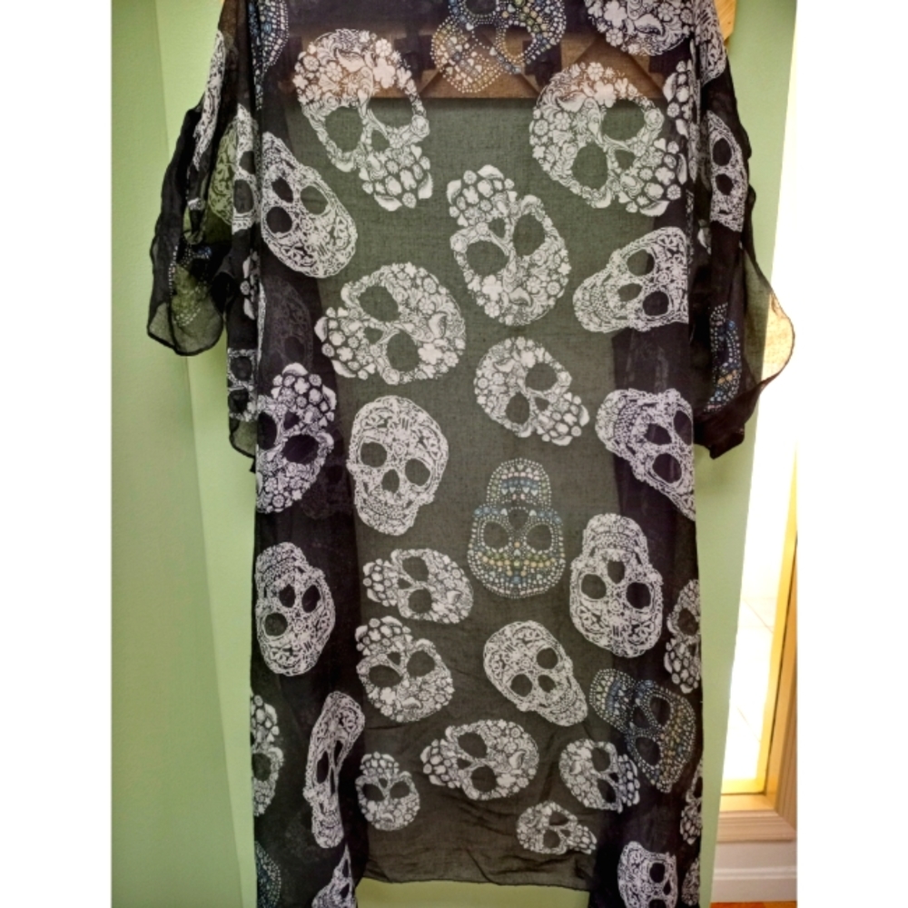 Skull Print Scarf/ Wrap